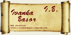 Ivanka Basor vizit kartica